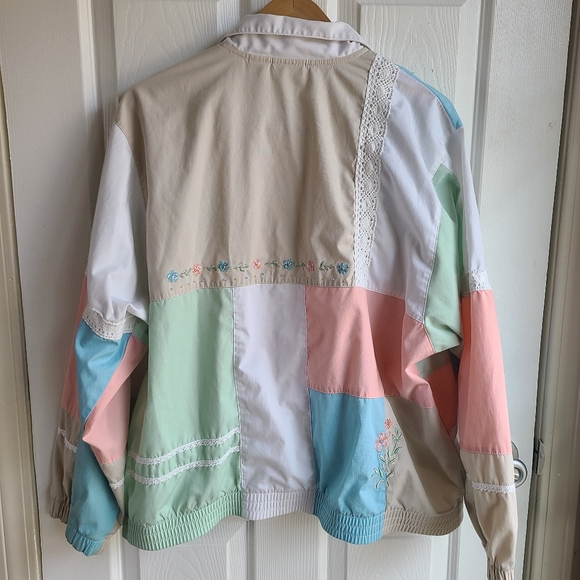 Vintage Koret Francisca Patchwork Light Jacket Size L - Picture 3 of 13